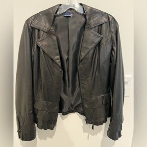 Black leather jacket